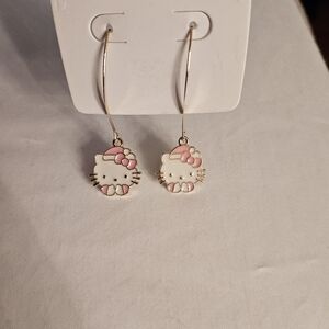 Hello Kitty Pink and Gold Earrings